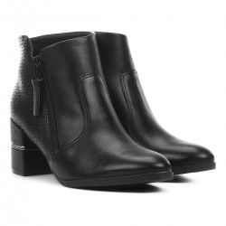 Bota Cano Curto Bico Fino Cobra Feminina